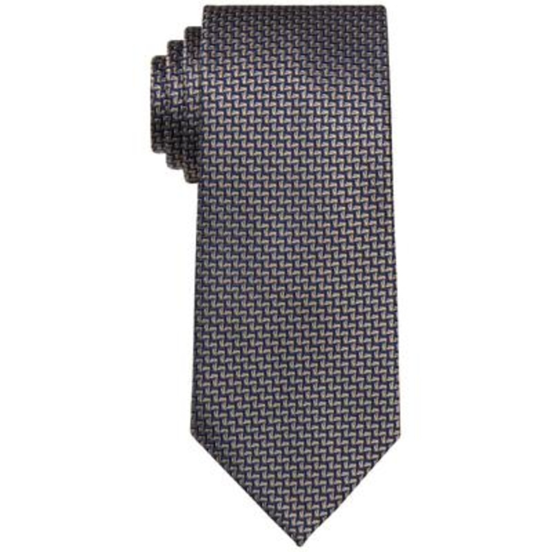 Tommy Hilfiger Men's Zig-Zag Tie Tan OS